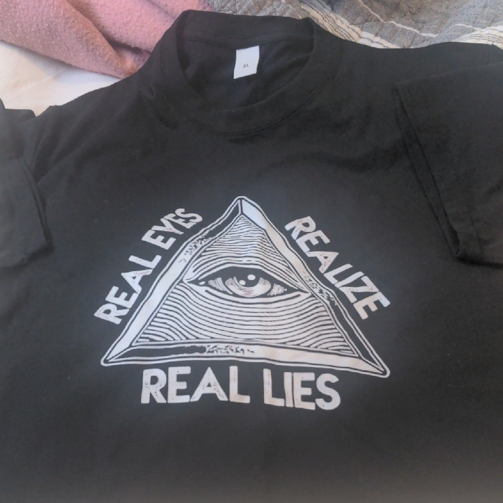 Black Graphic T-Shirt with Eye Design